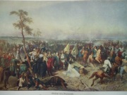 Reprodukcja obrazu litografia.   Rok produkcji 1953. Bitwa pod Połtawą