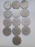 Zestaw monet - 50 groszy 1923 - II Rzeczypospolita. 13 sztuk.
