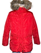 Czerwona Kurtka z kapturem i futerkiem dziewczynka Tex 122-128 (7-8 lat)