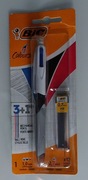 Długopis 3 kolory + ołówek z gumką 12 szt. wkładów BIC