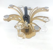 Stojak na wino i 4 kieliszki DEKORACYJNY prezent