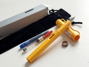 Pióro wieczne Lamy Safari F Mango nabój, tłoczek do atramentu, etui - nowe