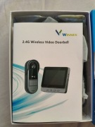 Bezprzewodowy dzwonek wideo z monitorem,kamera dzwonkowa kolorowy ekran