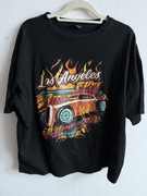 Koszulka T-shirt S oversize nadruk samochód auto Shein