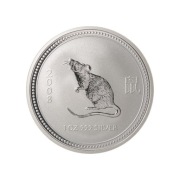 Lunar I Rok Myszy 2008 1 uncja Srebrna Moneta 1 oz Year of the mouse