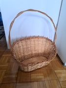 Duży pleciony koszyk wiklinowy wysokość 50 cm