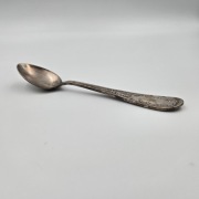 Łyżeczka srebrzona secesyjna ornament roślinny plater Alpacca