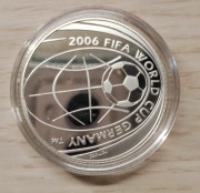 Srebrna moneta 5 Euro Włochy .925 18g FIFA Mundial 2006