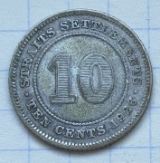 #4006 Straits Settlements 10 centów 1926 srebro