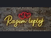 Napis NEON, LED wesele Razem lepiej