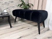 Pufa czarna tapicerowana