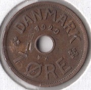 DANIA 1 ore 1929, KM# 826.2, XF
