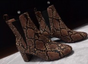Botki we wzór skóry węża 