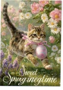 pocztówka z Kotem świateczna Wielkanocna