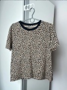 Bluzka top t-shirt w panterkę krótki rękaw L