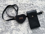 Mini torebka z paskiem MULTIBELT CROC LIMITED Black Paulina Schaedel