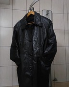 płaszcz płaszczyk XXL damski leather kurtka skórzana damska c