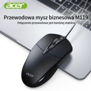 Mysz Przewodowa Acer M119 1000DPI Biznesowa Czarna