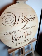 Koło powitalne ślub ozdoba sali 