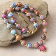 Naszyjnik z naturalnego kamienia - jaspis cesarski