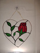 Witraż róża metoda tiffany