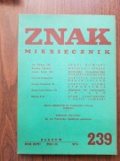 Znak miesięcznik nr 239 (5/1974) Drogi niewiary; Hotel Lambert