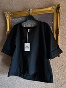 Bluza, bluzka rękaw 3/4 czarna punto milano