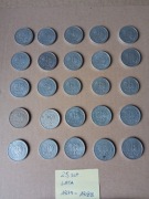 Zestaw monet 50 groszy i 1 zł 25 szt. Różne  roczniki 1975 - 1988  PRL 