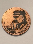 Piłsudski. Bimetal. Miedź / alpaka fi 32 mm. Gyges