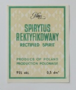 SPIRYTUS REKTYFIKOWANY POLMOS 95%  etykieta nowa 