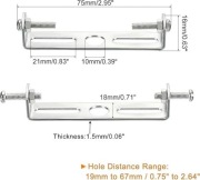 Podsufitka Uchwyt sufitowy do lamp, 2 sztuki, metal, srebrny 75x18 mm
