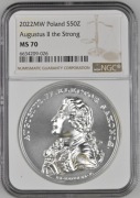 50 zł - 2022 - August II Mocny - NGC MS70