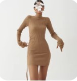 Sukienka Swetrowa L – Stylowa i Ciepła Sukienka Damska na Jesień i Zimę 