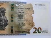 W25 BANKNOT 20 ZŁ OCHRONA POLSKIEJ GRANICY WSCHODNIEJ 2022 UNC