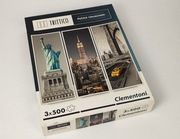 Puzzle Trittico 3x500 Nowy Jork NYC New York City Clementoni