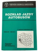 ROZKŁAD JAZDY AUTOBUSÓW PKS, LEGNICKIE, ZIELONOGÓRSKIE 1995 MAPY