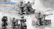 Figurki  z II wojny światowa Zestaw francuskich drużyn HMG  28mm