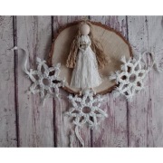 Zestaw ozdób z makramy 