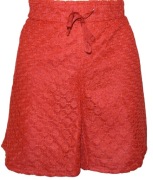 Czerwone koronkowe krótkie Spodenki damskie z podszewką, 46 (3 XL) Janina