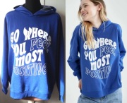 DeFacto niebieska bluza z kapturem