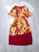 sukienka, rozm. 7XL, oversize, długa, kolorowa, oversize, luźny krój