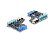 Delock 67343 Hub USB 3.0 5 Gbps  do 1 x USB 3.0 5 Gbps i 1 USB C 5 Gbps