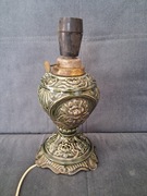 Lampa nocna PRL zielona ceramika Mirostowice Elmet