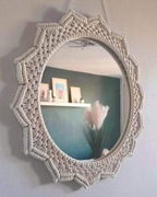 Lustro z makramy 
