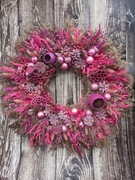 Bożonarodzeniowy wieniec świąteczny, trwała dekoracja na lata, 45 cm