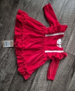 Sukienka Patrycja czerwona świąteczna roz 74 Mrofi