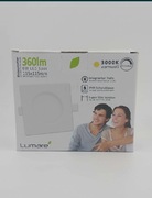 Lampa LED 6W  3000 K., 360 lm, 115x115mm biała