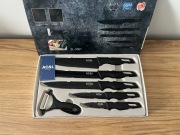 Zestaw noży kuchennych + obieraczka, komplet 6szt.