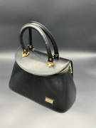 Klasyczna czarna torebka Bozzini – elegancki vintage z lat 90./2000.