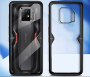 Etui do Nubia Red Magic 7 Pro – czarna ramka + przezroczysty tył (PC + TPU)